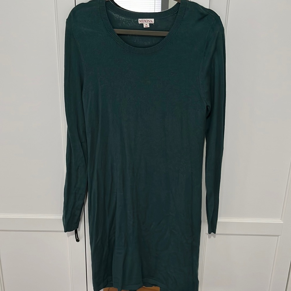 Light sweater dress, teal, Merona, medium